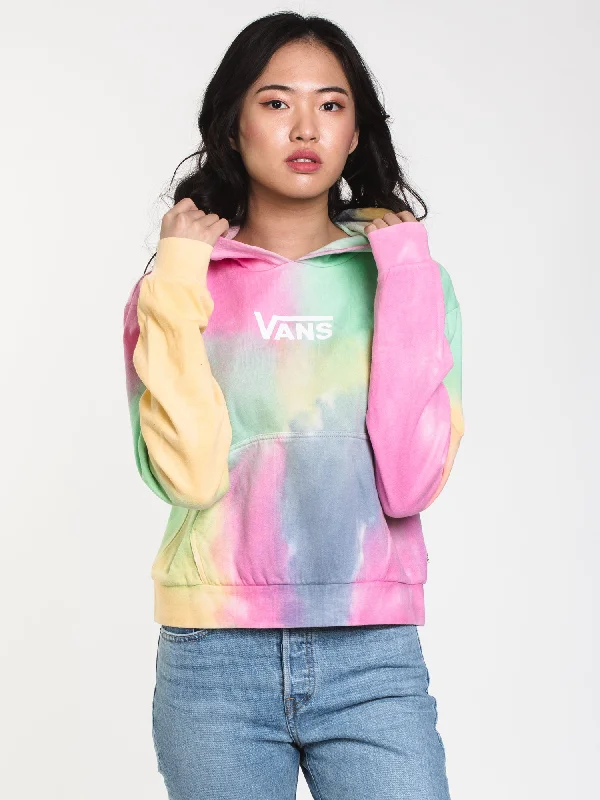 Discount Days WOMENS AURA CROP PULLOVER HOODIE - TIE DYE - CLEARANCE