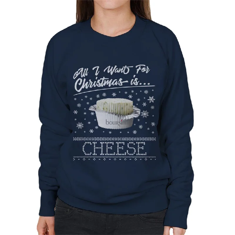 Super Bargain fitness hoodie for trainingBoursin Christmas All I Want For Christmas Is Cheese Women's Sweatshirt Super Bargain fitness hoodie for trainingBoursin Christmas All I Want For Christmas Is Cheese Women's Sweatshirt