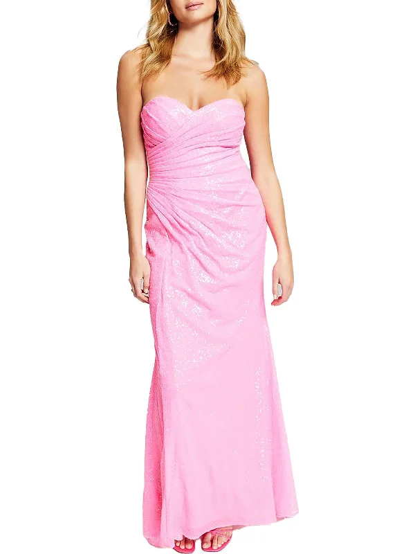 Crazy Deals floral midi dressJuniors Womens Sequined Ruched Evening Dress