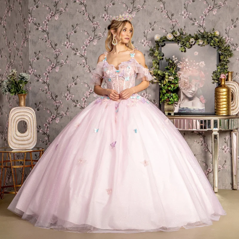 Exclusive Offers ruched dressLong Ball Gown Glitter Quinceanera Dress