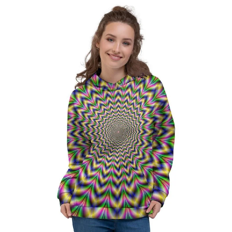 Buy Now Psychedelic Blue Optical illusion Women's Hoodie