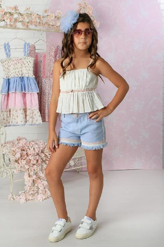 Crazy Deals elegant evening dressSky Denim Short Set