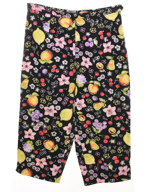 Value Deals graphic jacketFloral Print Cropped Trousers - W32 L19