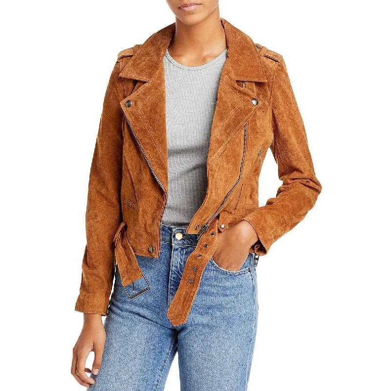 Don't Miss fitted bomber jacketWomens Suede Short Motorcycle Jacket