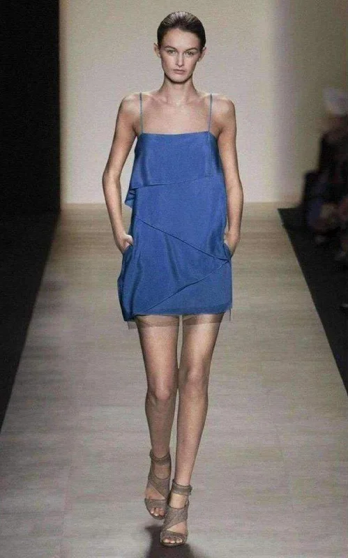 Year-End Sale pleated maxi dressRunway Andie Cascading Silk Dress