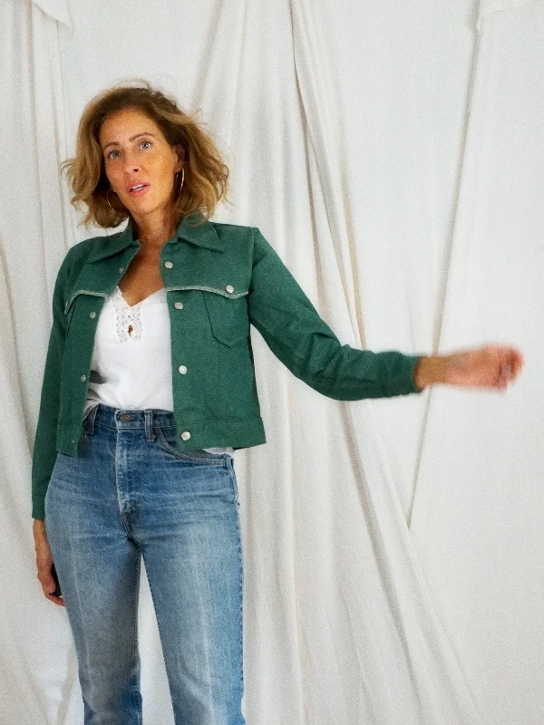 Huge Discounts classic denim jacketVintage Western Evergreen Jacket