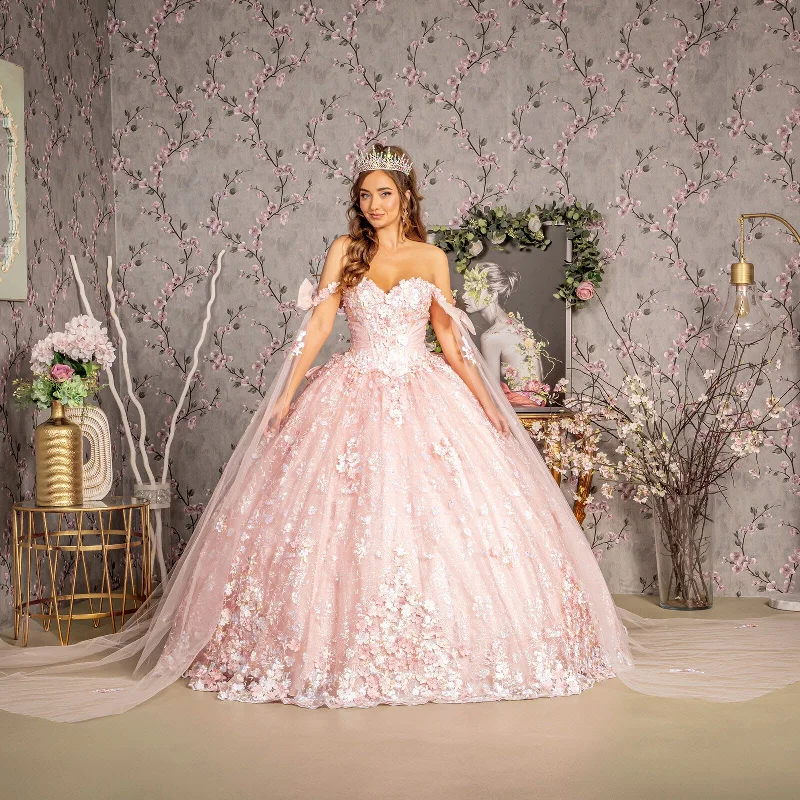 Extra Savings floral wrap dressQuinceanera Dress Sweet 16 Long Ball Gown