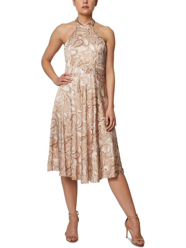 Don’t Miss Out long-sleeve floral dressWomens Paisley Calf Fit & Flare Dress