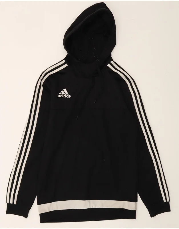 Act Now ADIDAS Mens Hoodie Jumper Small Black Polyester