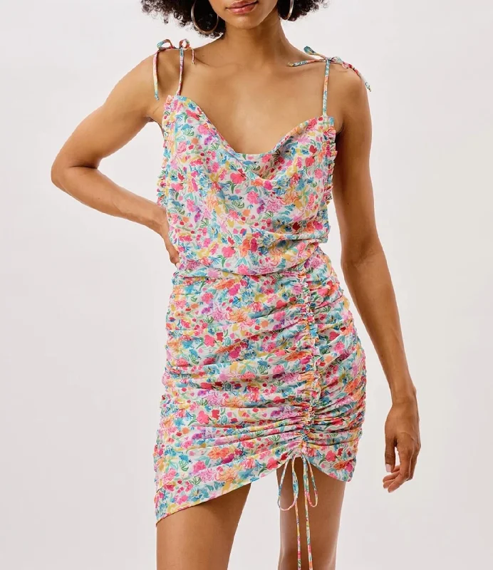 Don’t Miss Out high-waisted dressLeah Mini Dress In Aqua