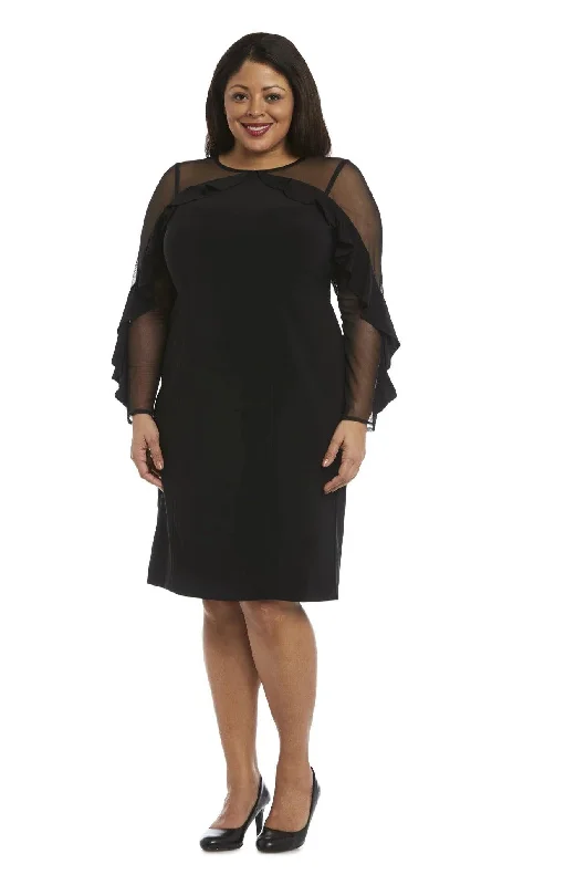 Factory Direct Sale wrap-around dressR&M Richards 2141W Short Plus Size Cocktail Dress