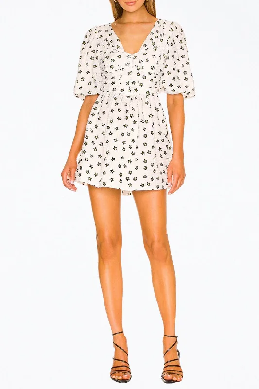Hot Deal formal dressConnie Daisy Seersucker Mini Dress In Ivory