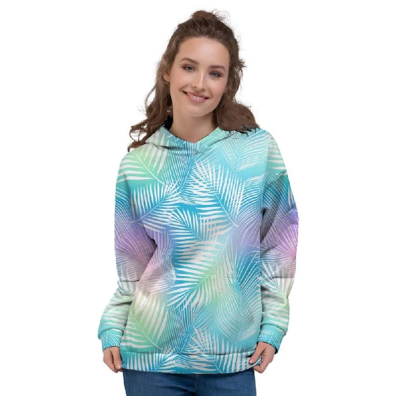Special Price Palm Leaf Hawaiian Print Women's Hoodie
