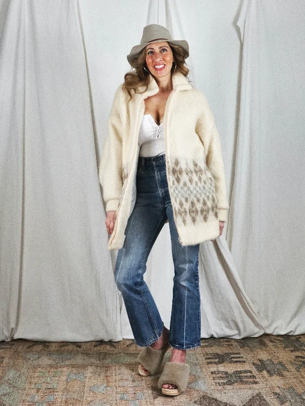 Value Deals leather style jacketVintage Icelandic Wool Sweater Coat