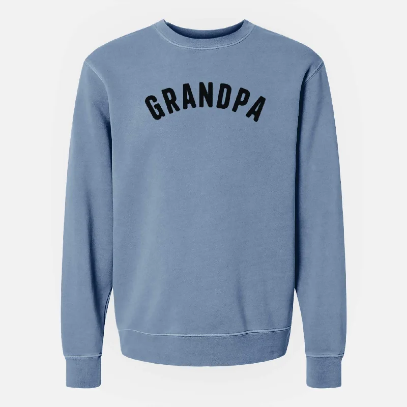 Deep Discounts zip-up gym hoodieGrandpa - Articulate Collection - Unisex Pigment Dyed Crew Sweatshirt