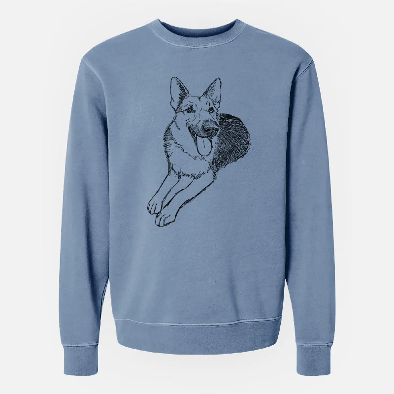 Price Break fashionable fitness sweatshirtDoodled Ace the German Shepherd - Unisex Pigment Dyed Crew Sweatshirt Price Break fashionable fitness sweatshirtDoodled Ace the German Shepherd - Unisex Pigment Dyed Crew Sweatshirt