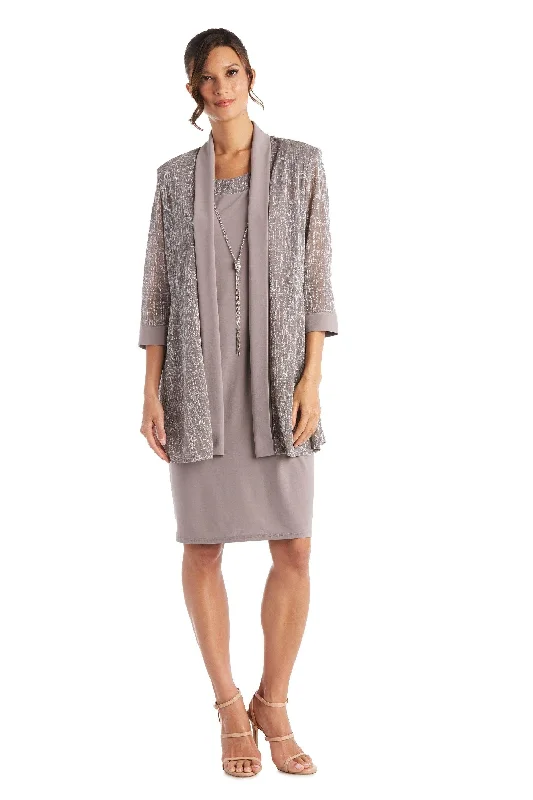Final Markdown long-sleeve floral dressR&M Richards 5823 Short Mother Of The Bride Dress