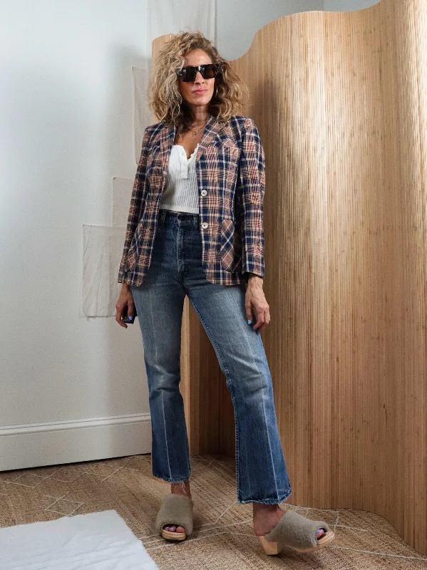 Act Fast vintage jacketVintage Madras Plaid Blazer
