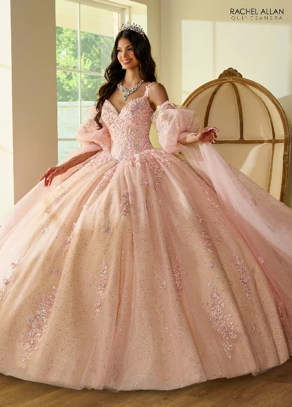 Steals and Deals fitted dressRachel Allan RQ1133 Quinceanera Long Glitter Ball Gown