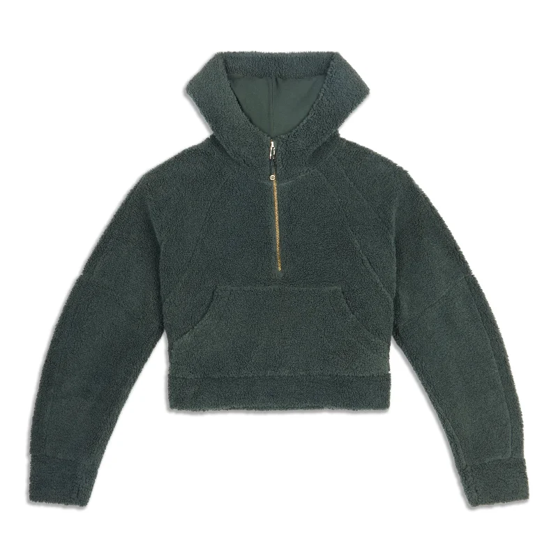 Discount Deals Scuba Oversized Half-Zip Fleece Hoodie - Resale