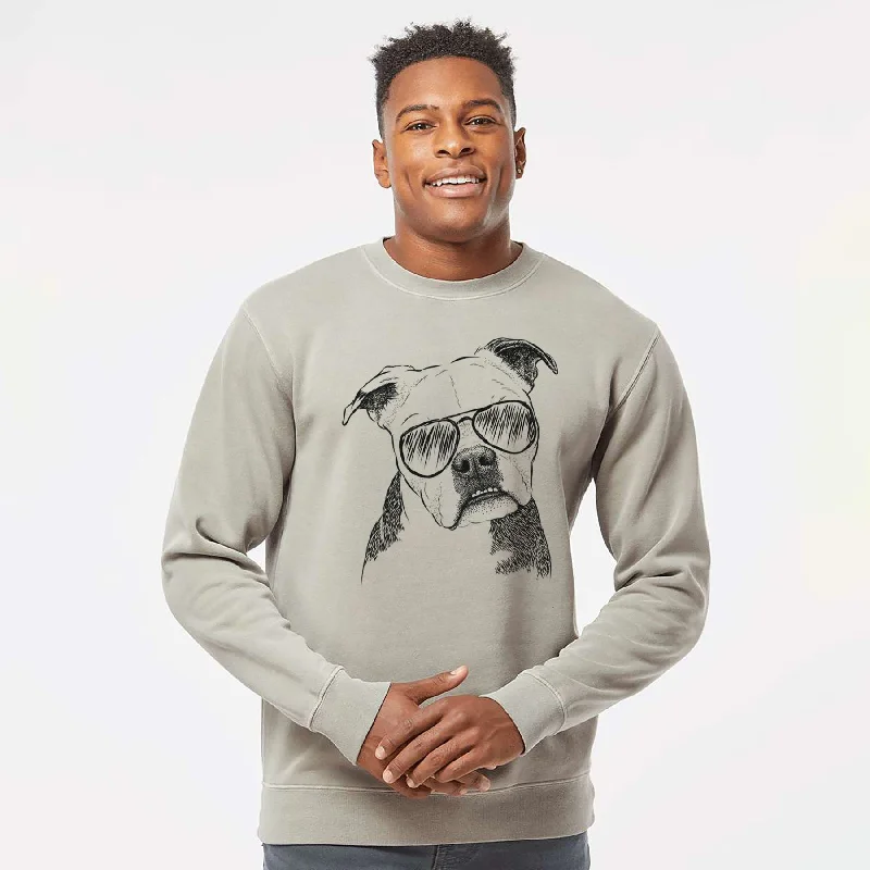 Daily Deals graphic gym sweatshirtAviator Aggy the Olde English Bulldogge - Unisex Pigment Dyed Crew Sweatshirt Daily Deals graphic gym sweatshirtAviator Aggy the Olde English Bulldogge - Unisex Pigment Dyed Crew Sweatshirt