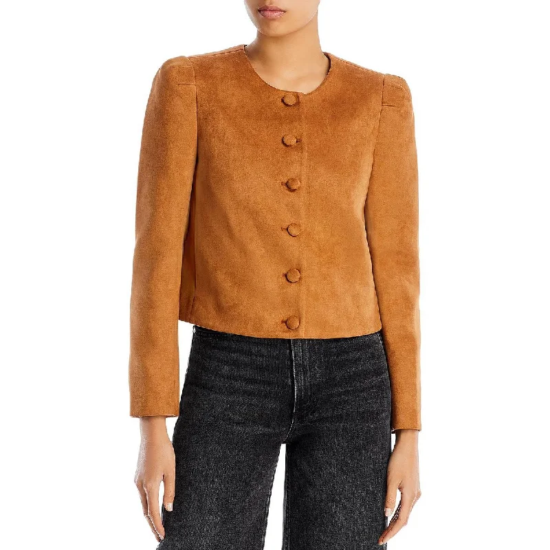 Big Savings trendy casual jacketWomens Faux Suede Lightweight Shirt Jacket