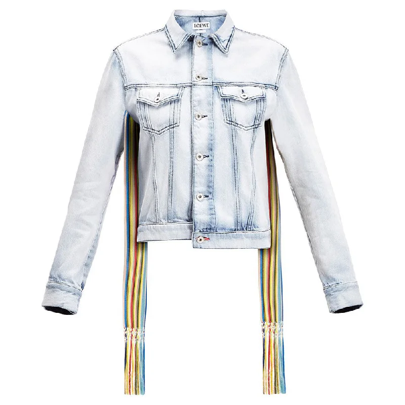 Can't Miss soft shell jacketLoewe Women's Stonewashed Cotton Jean Jacket with Rainbow Accent Can't Miss soft shell jacketLoewe Women's Stonewashed Cotton Jean Jacket with Rainbow Accent