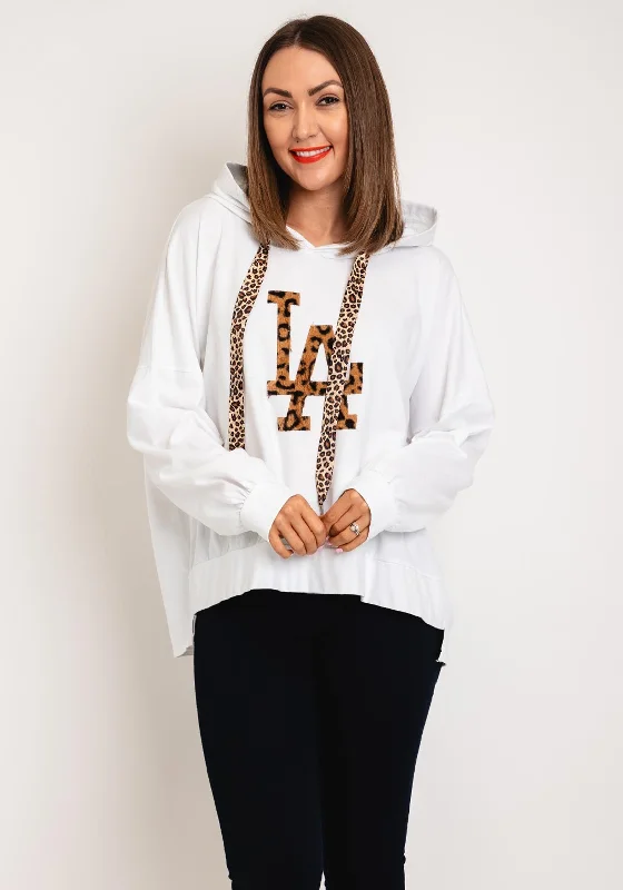 Fantastic Offers modern hoodieSerafina Collection One Size Leopard LA Hoodie, White