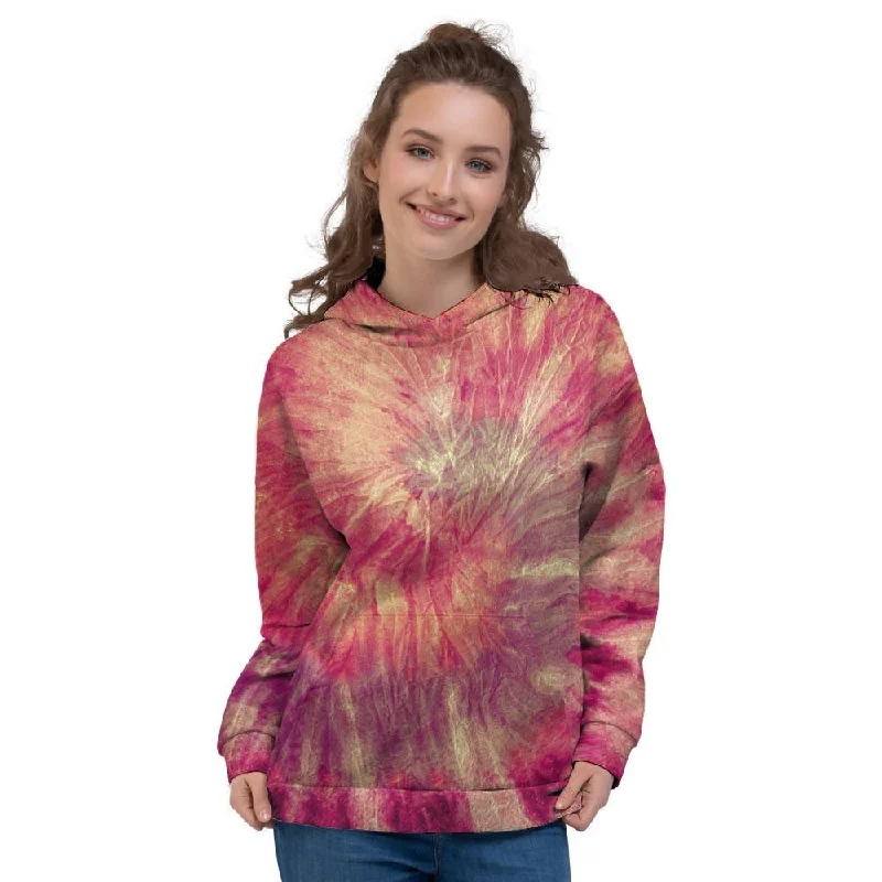 Referral Discount Red Tie Dye Women's Hoodie