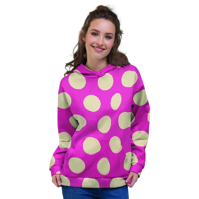 Big Discounts Pink Polka Dot Women's Hoodie