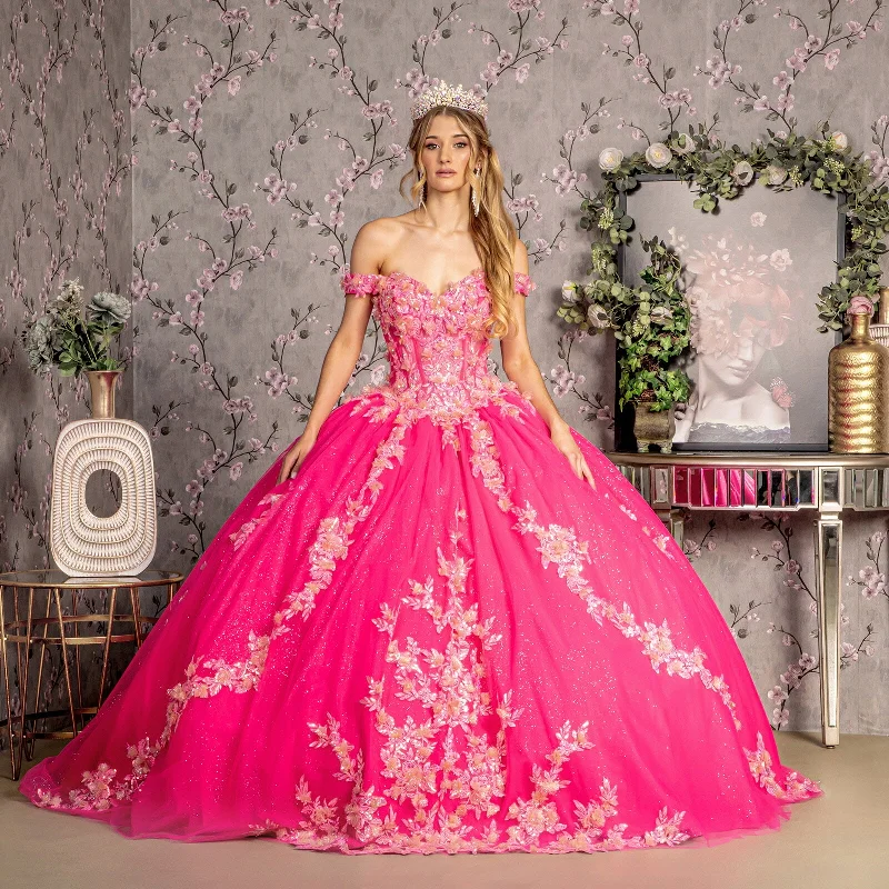 Limited Time elegant maxi dressLong Ball Gown Glitter Quinceanera Dress