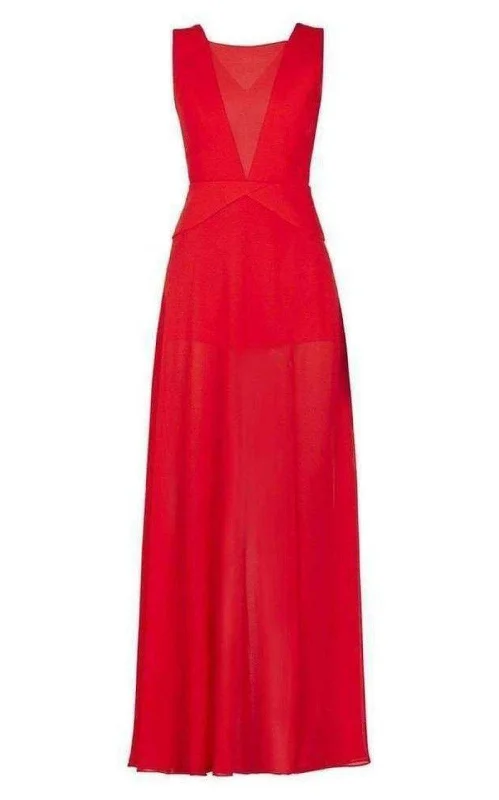 Exclusive Preview office dressHalee Deep V-Neck Chiffon Skirt Romper