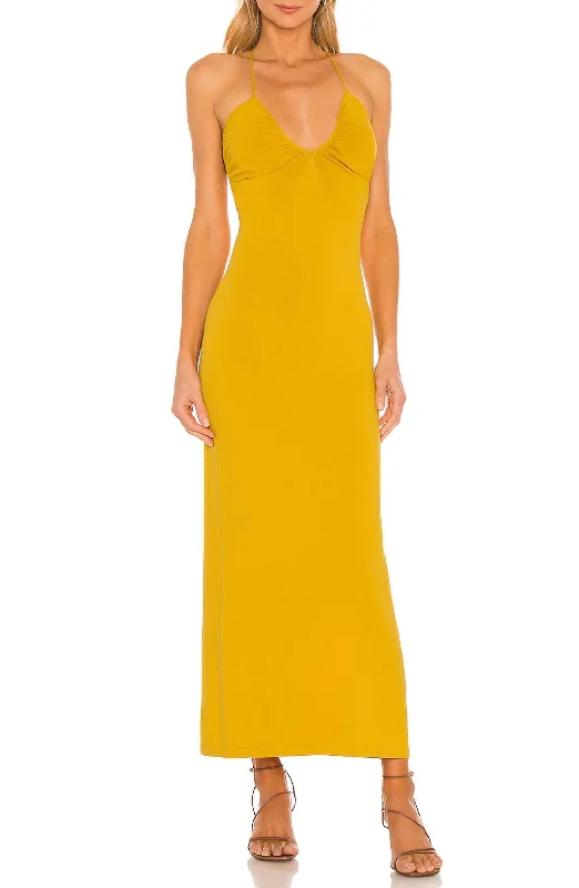 Friends and Family Sale boho dressDamee Knit Dress In Canary