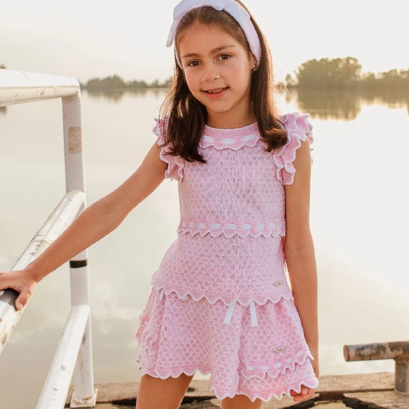 Exclusive Deal elegant dressPink Skirt Set
