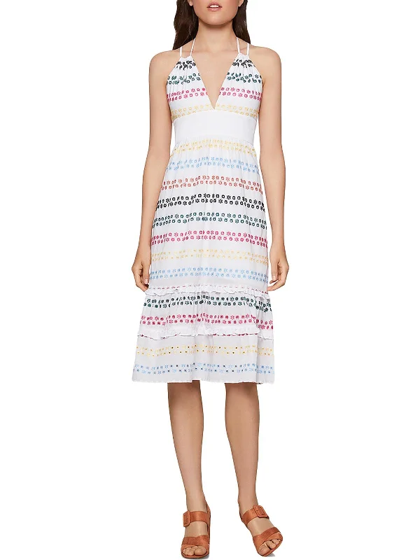 Massive Deals flowy dressWomens Eyelet Embroidered Casual Dress