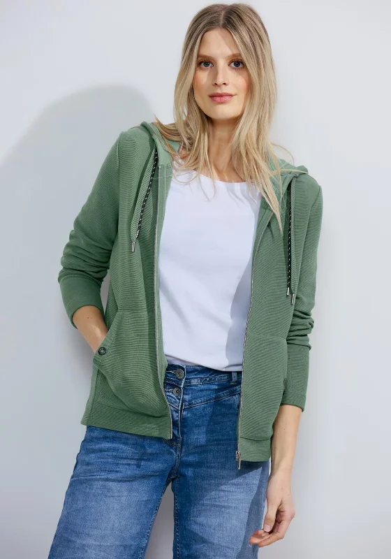 Discount Deals modern athletic hoodieCecil Hooded Sweater Jacket, Raw Green