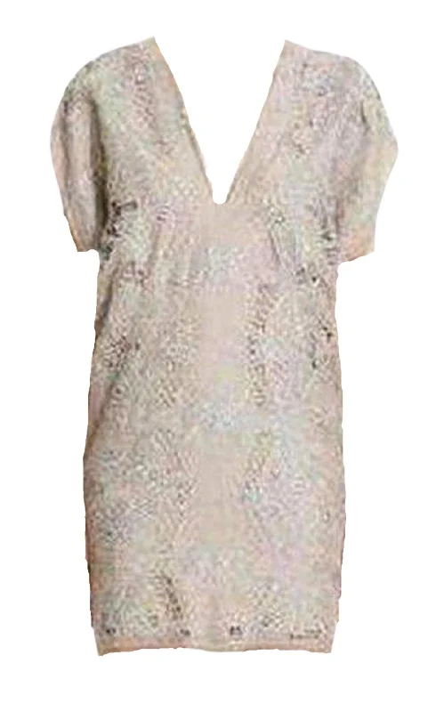 Discount Deals long sleeve dressFreja Organza Lace Beige Dress