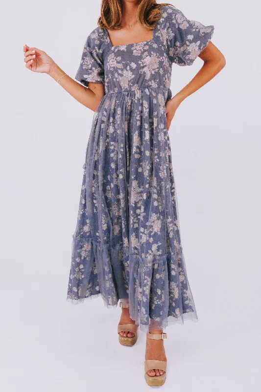 Sneak Peek Sale v-neck dressBlue Nightingale Dress