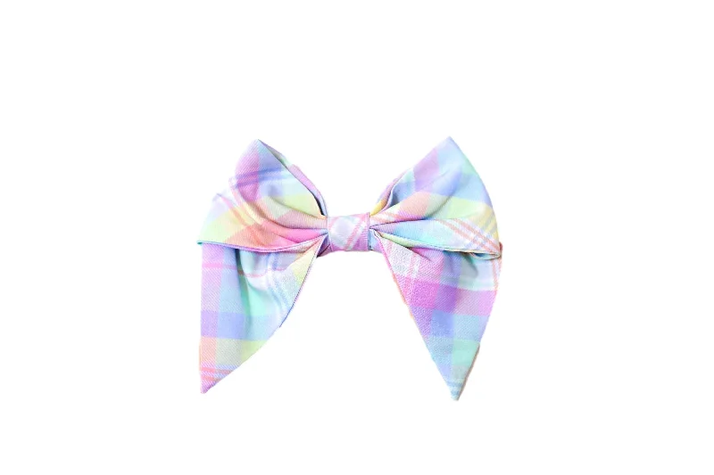 Huge Discounts trendy wrap dressClassic Bow Pastel Plaid