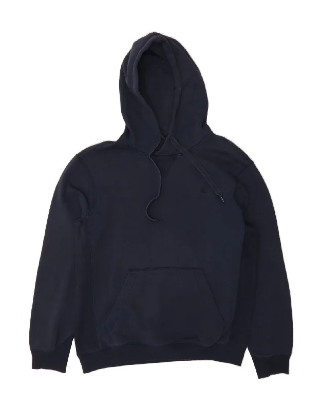 Massive Deals G-STAR Mens Hoodie Jumper Large Navy Blue Cotton