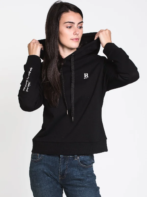 Take Advantage WOMENS KEEP SHINING PULLOVER HOODIE- BLACK - CLEARANCE