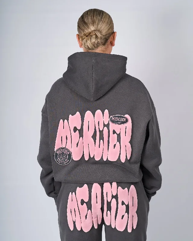 Discount Deals Womens Slate Pink Bubble Hoodie