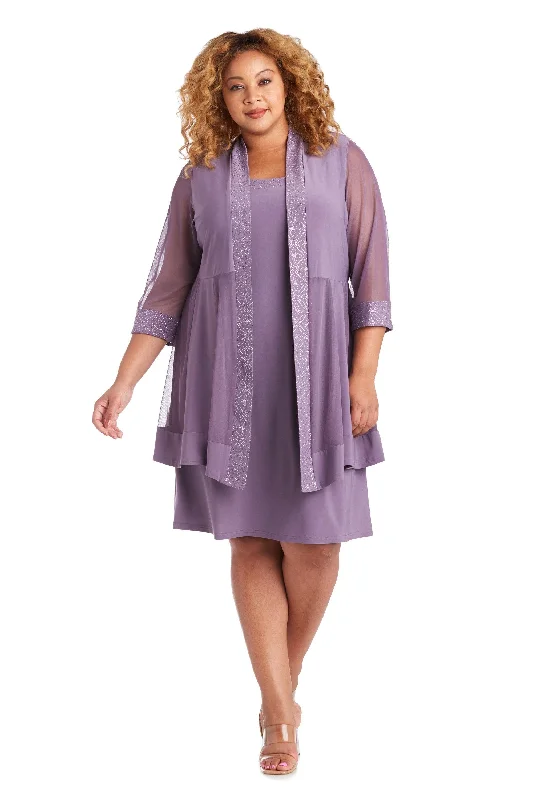 Instant Discount pleated maxi dressR&M Richards 8993W Plus Size Short Jacket Dress