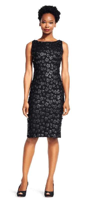 Deal Dash casual midi dressAdrianna Papell AP1E200023 Short Sleeveless Cocktail Party Dress