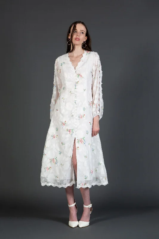 Huge Discounts sleeveless dressLong Sleeve V Neckline Midi Length Dress