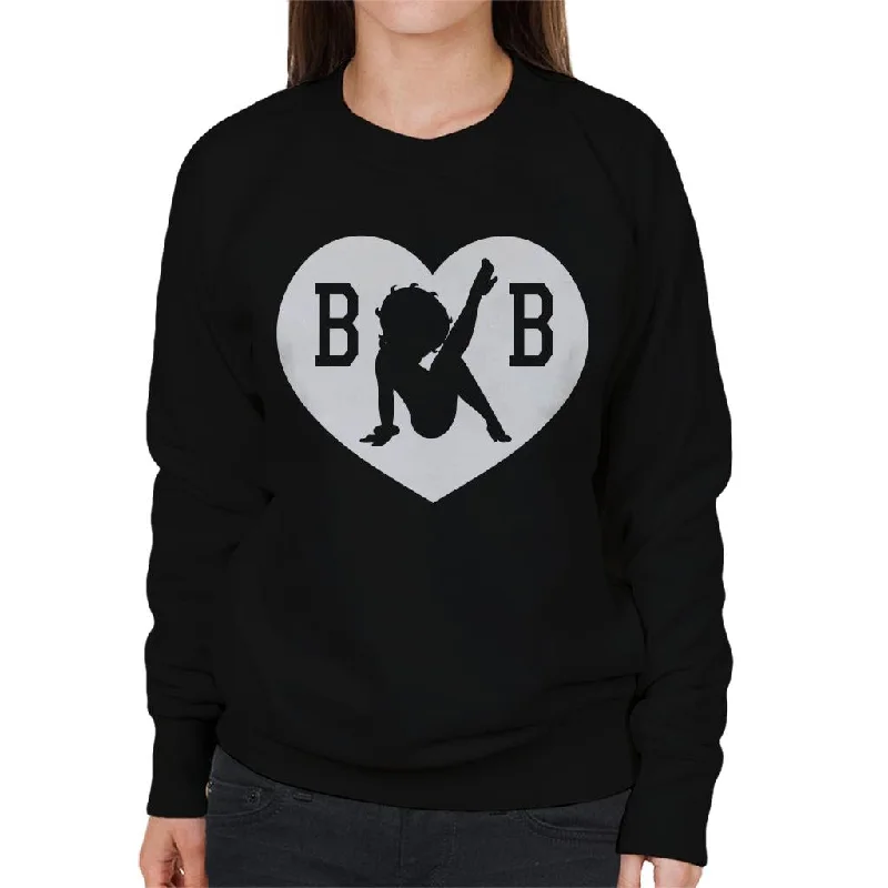 Huge Savings comfy workout wear hoodieBetty Boop B B Love Heart Silhouette Women's Sweatshirt Huge Savings comfy workout wear hoodieBetty Boop B B Love Heart Silhouette Women's Sweatshirt