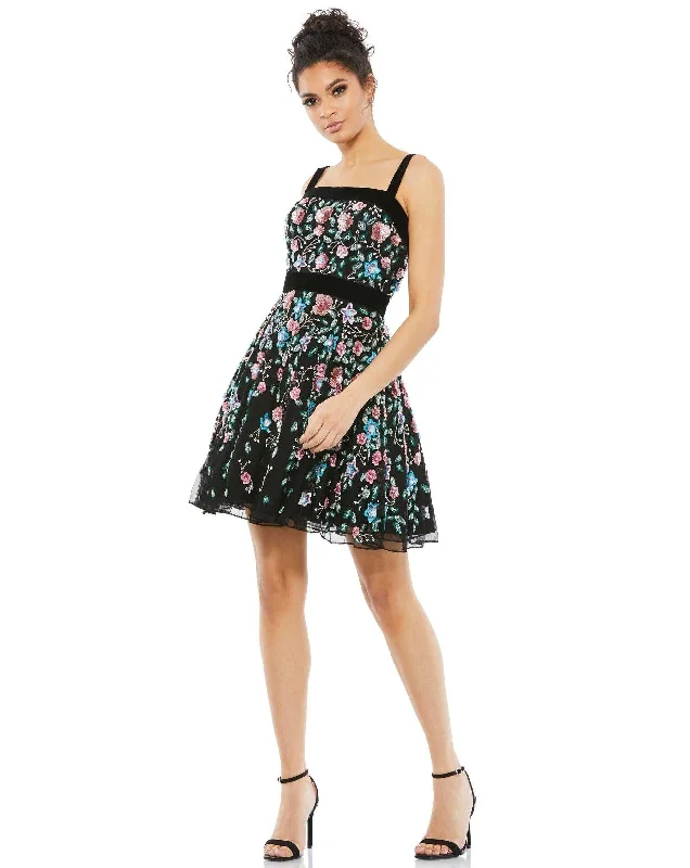 Value Deals sleek midi dressMac Duggal 4984 Short Floral Cocktail Dress