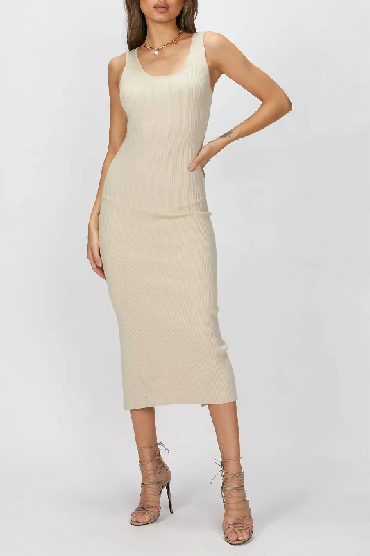 New Markdowns sleek midi dressBea Dress In Ivory