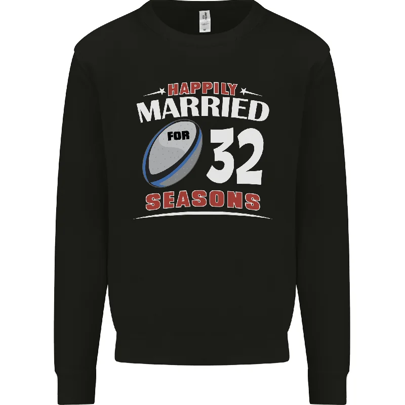 Bargain Prices performance workout sweatshirt32 Year Wedding Anniversary 32nd Rugby Mens Sweatshirt Jumper Bargain Prices performance workout sweatshirt32 Year Wedding Anniversary 32nd Rugby Mens Sweatshirt Jumper
