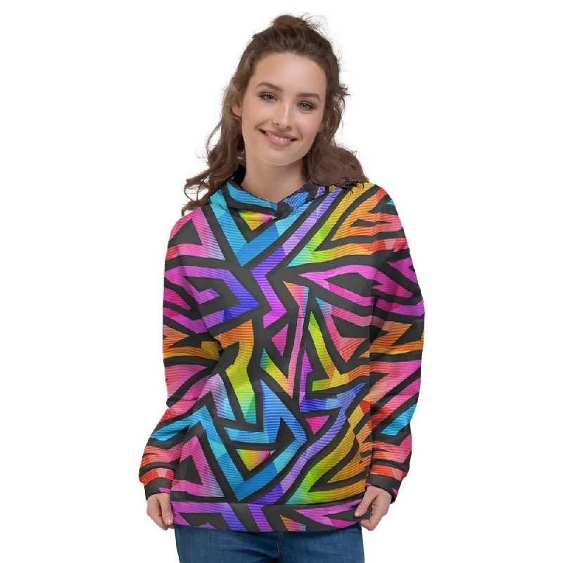 Special Discount Rainbow Geometric Abstract Women's Hoodie